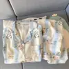 Pijama de Gaze de Algodão Puro com Desenho de Dachshund e Nuvem para Mulheres 2026 Novo Outono/Primavera Mangas Longas Cardigan Roupa de Casa Verão