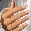 Cross-border Wearable Feminino Nail Art Atacado Simples Médio-retangular Cor Sólida Nail Art Patch Wear Armor Venda por atacado