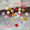 Novos Acessórios de Arte para Unhas Margarida Dupla Camada DIY Resina Strass para Unhas Flor Colorida Grande e Pequena Acessórios de Decoração para Penteado