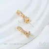 Chapado en Oro de 14K Color Duradero Zirconia Incrustada Tres Capas Colgante de Perla Oscilante Montura Hecho a Mano DIY Ojo de Oveja Broche Accesorios de Joyería