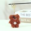 Muñeco de Peluche de Oso de Dibujos Animados Accesorios Colgante Lindo Peluche Rizado Ojos de Botón Bolso para Muñeca Llavero Colgante