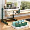 Estante de almacenamiento de tazas de escritorio Caja de almacenamiento de tazas de agua Copa de vino tinto Copa Bandeja para tazas de té Estante para tazas de agua Estante para tazas