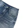 Jeans de Pierna Ancha Lavado Degradado para Hombre, Pantalones de Papá de Moda, Pantalones Básicos Casuales Anchos Rectos Desgastados
