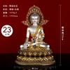 Tarjeta mide 23cm Buda de la Longevidad Xizang Adornos de Estatua de Bronce para Adoración en el Hogar Fábrica de Fabricación de Estatua de Buda de Plata Dorada Nepalí
