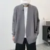 Suéter cardigan de tricô retrô de nicho moderno, estilo outono old money, versátil, casaco leve relaxado e casual