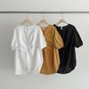 Camisa de Lino Evertrue para Mujer 2025 Estilo Coreano Nuevo Verano Manga Corta Suelta Lino Adelgazante Look Top 71241