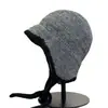 Otoño e Invierno Lindo y Dulce Sombrero Baotou para Mujer Estilo Coreano Moderno Compras Protección para los Oídos Cálida Cierre de Cordón Suave Lana Tejida Sombrero Lei Feng