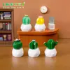 Paisaje en miniatura, planta en maceta de cactus suculenta artificial creativa, accesorios de decoración DIY, mini adornos de escritorio y para coche