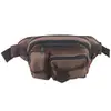 536 Riñonera de Lona Bolso Multicompartimento Ocio al Aire Libre Deportes Bolso de Pecho Coreano Cruzado Colgante Bolsa de Tela para Montar Set/Haz