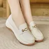 2026 comércio exterior exportação marca italiana original couro macio novos mocassins de sola grossa para mulheres, vendidos em lojas de departamento