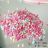 3mm Creme Cor Sólida Macaron Contas de Vitral Diy Feito à Mão Frisado Colar Pulseira Material Acessórios