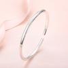 Pulsera Möbius de Plata Esterlina 9999 para mujer, anillo liso inglés abierto, pulsera de moda ligera de lujo para novia, regalo de vacaciones