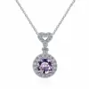 Ruixing Plata Cadena de Clavícula de Moda Europea y Americana Transfronteriza Colgante de Borla de Piedra Preciosa Moissanita Collar de Plata S925 para Mujer