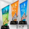 Trofeos de cristal personalizados, medallas creativas para eventos, premios para reuniones anuales corporativas, adornos de cristal, trofeos de metal