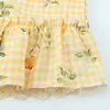 Vestido de Encaje con Estampado de Cuadros Retro Francés, Cordones, Volantes y Mangas Cortas tipo "Flying Sleeves" para Mujer, Nuevo Producto Primavera 2026
