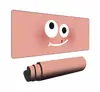 Mousepad simples de rosto sorridente, extra grande, resistente a manchas, tapete de mesa minimalista, base para teclado de computador de escritório, com bordas reforçadas, ampliado e espessado