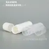 H Tubo de Batom Transparente 4,2g Tubo de Batom de Plástico PP Rotativo Brilhante Tubo Vazio Branco Redondo para Protetor Labial e Brilho Labial