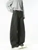 Ropa de Hombre Fengshe / Pantalones Casuales de Acero Curvo Retro Americano, Rectos Holgados de Trabajo, Pierna Ancha, Hasta el Suelo, Estilo Delgado de Verano