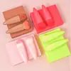 Set de Pinceles Cosméticos 5 Piezas con Caja Espejo Portátil Brocha para Polvos Rubor Set Completo Lana Suave Pincel para Sombras de Ojos Labios Brocha para Nariz
