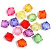Cuentas cuadradas transparentes de colores, cuentas de calabaza acrílicas de agujero recto, cuentas redondas, accesorios de joyería para bricolaje, cuentas sueltas al por mayor
