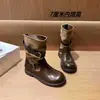 Botas de Caballero Botines Cortos de Motocicleta para Mujer Correa de Cuero Retro Versátiles Aumento Interno de Altura Caña Corta Hebilla Lade Suela Gruesa 2026 Nuevo Estilo