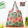 Bolsa de compras plegable de gran capacidad, bolso de mano portátil para supermercado, impresión de logotipo, bolsa de almacenamiento 190T, directo de fábrica