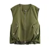 Atacado de Comércio Exterior 2025 Verão Novo Estilo Europeu e Americano Tendência da Moda Versátil Sem Mangas Colete Outdoor Tops Femininos