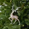 Nuevas Decoraciones Navideñas Colgante Acrílico con Purpurina Reno Niña Patines sobre Hielo Adornos para Árbol de Navidad Transfronterizo