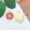 Accesorios de bricolaje Serie Roja Material de aleación Flor clásica Ins Pendientes Pulsera Llavero Colgante