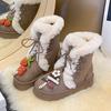 2025 Nuevo Invierno Exportación Transfronteriza Talla Grande Cómodas con Cordones Cálidas Modernas Talla Grande Botas para Nieve Zapatos de Invierno para Mujer Venta al por Mayor