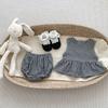 Nuevo Conjunto de Dos Piezas para Bebé Niña Verano 2024: Chaleco sin Mangas y Shorts, Estilo Occidental para Salir