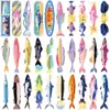 30 Materiales de Diario Minimalista con Temática de Peces de Dibujos Animados, Recursos Creativos Artísticos, Marcadores de Libros de Papel para Lectura Estilo Ins, Productos Nuevos