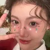 Tiktok Influencer Maquillaje Navideño Tatuaje Pegatinas Copo de Nieve Rubor Fiesta Creativo Lindo Dulce Dibujos Animados Pegatinas