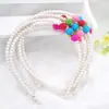 Faixa de Cabelo Infantil de Pérolas Estilo Princesa Coreana Simples Versátil Acessórios de Cabelo Presente para Jardim de Infância Presente para Atividade