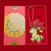 Colgante de Bolsita de Oro Puro 999 del Año del Caballo, Llavero, Regalo para Clientes de Banco, Empresa, Empresa de Seguros