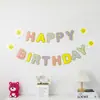 Nuevo Banderín Feliz Cumpleaños en Inglés para Fiesta Navideña, Banderín de Letras, Banner, Banderines de Tirar, Accesorios de Decoración para Fiesta