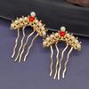 Accesorios para ropa Han horquilla horquilla estilo antiguo peine para el cabello horquilla estilo Tang Ming accesorios para el cabello versátiles fila de horquillas de perlas de imitación pequeño fresco