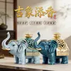 Quemador de Incienso con Forma de Elefante para Uso Doméstico, Quemador de Incienso para Interiores para Sala de Estudio, Sala de Té Estilo Zen, Adorno de Quemador de Incienso de Cobre Vintage al por Mayor