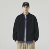 Chaqueta Retro de Cuello Alto para Primavera y Otoño de 26 años Casual Versátil Ropa de Trabajo Ropa Exterior para Adolescentes Marca de Moda Estilo Americano Holgado