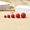 Accesorios de Cuentas Redondas con Carácter Fu de Cinabrio Alto Contenido Arena Roja Imperial Reducida a Fuego Pulsera Pulsera Accesorios de Cuentas Redondas Baifu
