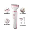 Barbeador elétrico feminino para cuidados íntimos, dispositivo tudo-em-um para aparar e depilar pelos das axilas, partes íntimas e pelos pubianos