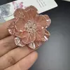 Headdress Antigo de Flor de Peônia Estéreo Feito à Mão Camélia Pérola Artificial Resina Flor Trançada Duas Cores Acessórios de Joias DIY