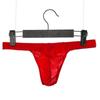 Moda cueca masculina de seda gelo, bolsas europeias e americanas, nova tanga masculina transparente de seda gelo de cintura baixa, cueca pequena