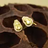 Pendientes de plata de ley S925 con forma de calabaza, gancho, nueva tendencia china, Fulu, pendientes de calabaza lisos, pendientes de circonita, fabricantes de joyería
