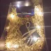 Lámpara de pila de botón 2032 ramo decorativo caja de regalo festival manualidades navideñas colgante con cadena de luces led pequeña de colores