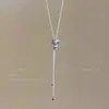 Colar Longo com Fita Enrolada em Ouro para Mulheres, Outono e Inverno, Corrente Elegante e de Alto Padrão para Suéter, Acessório Moderno e Versátil