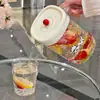 Jarra de Agua Fría Personalizada Altamente Atractiva con Patrón de Glaciar y Dibujos Animados Lindos con Tapa para Uso Doméstico, Adecuada para Refrigerador