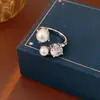 Anillo Ajustable de Circonita Vintage Nicho Alto Gama Anillo Dedo Índice Joyería Retro Elegante de Lujo Ligero Venta al por Mayor