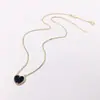 [08] Joyería de moda de comercio exterior con baño de cobre, molinillo de la suerte, concha de nácar natural, ágata, collar con forma de corazón de melocotón