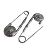 Hebilla de pin de fábrica al por mayor con hebilla de color para ropa, accesorios, pin para colgar etiqueta de tienda de ropa, insignia de metal al por mayor